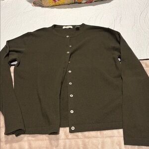 100% cashmere Lord and Taylor cardigan.